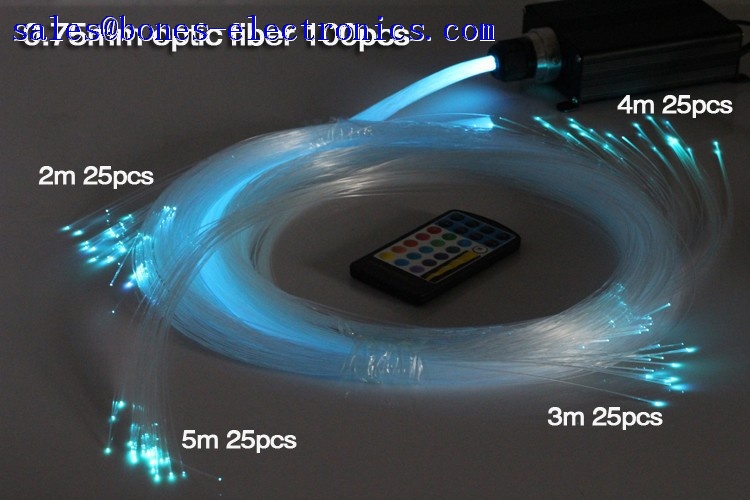 100 strands PMMA fiber optic star ceiling lighting kit