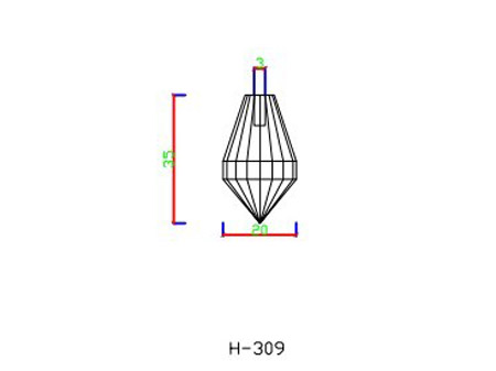 H309 fibre optic end fittings