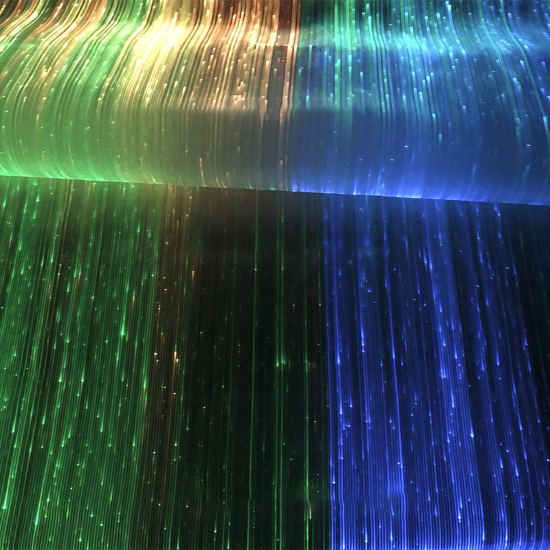 luminous polymer optical fiber fabric